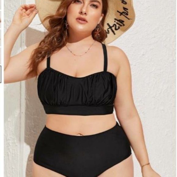 Plus Ruched Bust Co-ord Bikini Swimsuit TOP ONLY - Picture 4 of 4